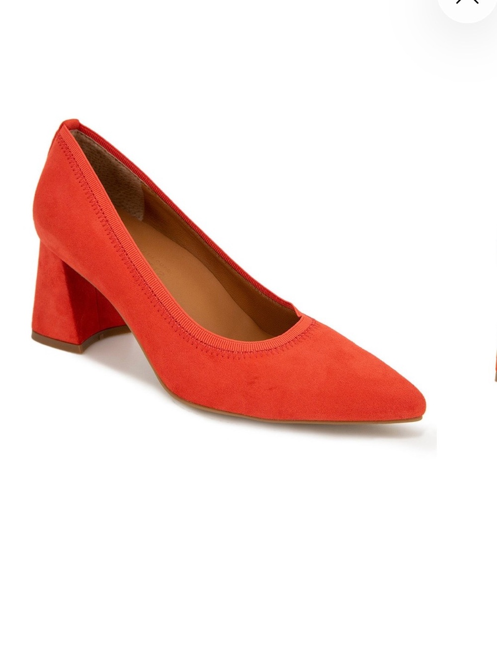 Gentle Souls Dionne Coral Suede Block Heel Pointy Toe Pumps Sz 7 NWT